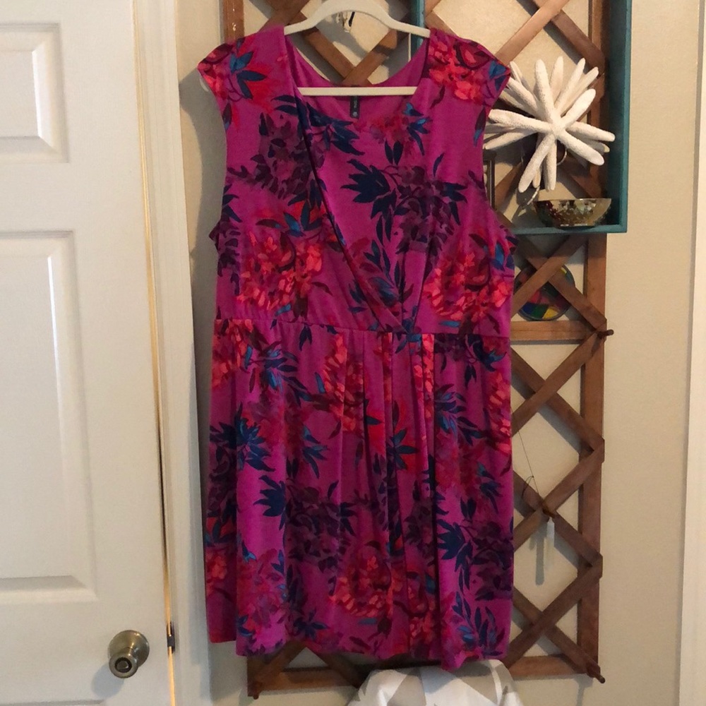Pink floral dress